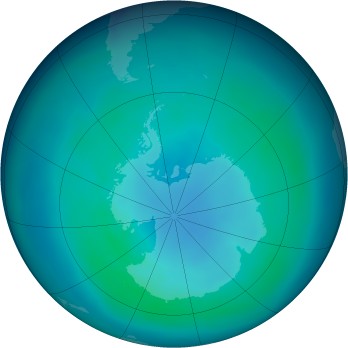 Antarctic ozone map for 2005-03